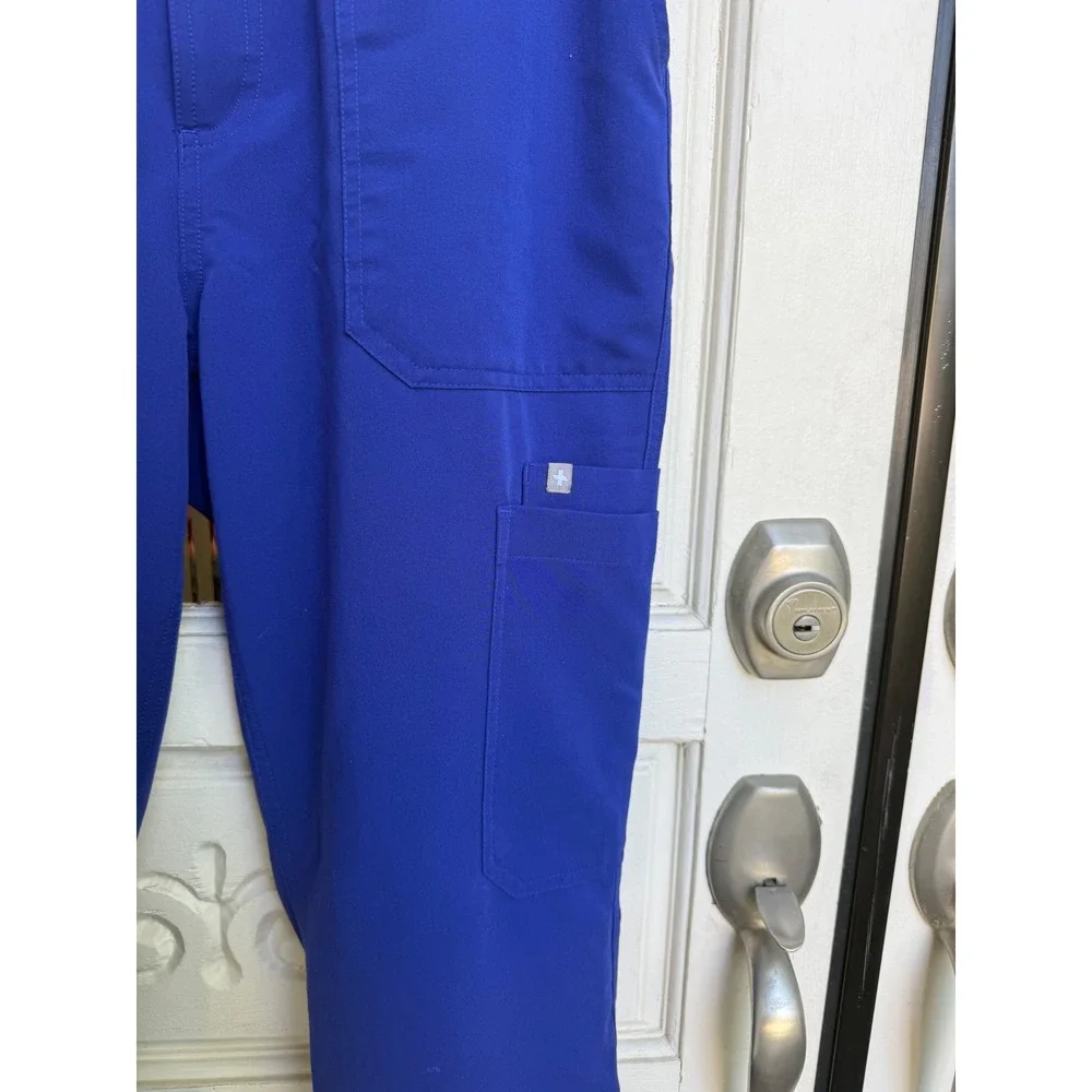 Figs Cairo Cargo Scrub Pants Mens  Deep Royal Blue 1000200R PO 9978 Size Large